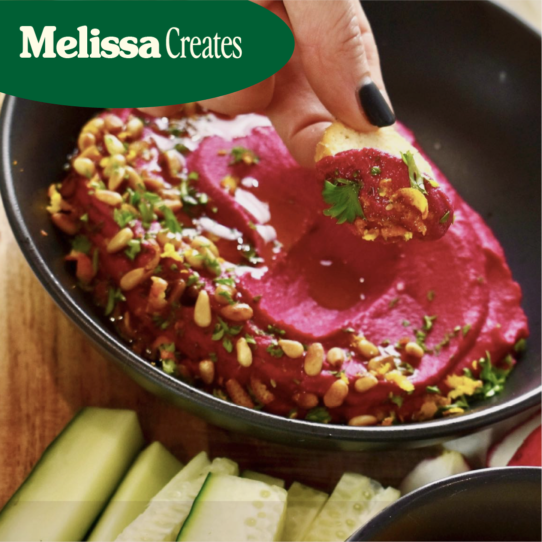 BEET HUMMUS WITH PINE NUTS
