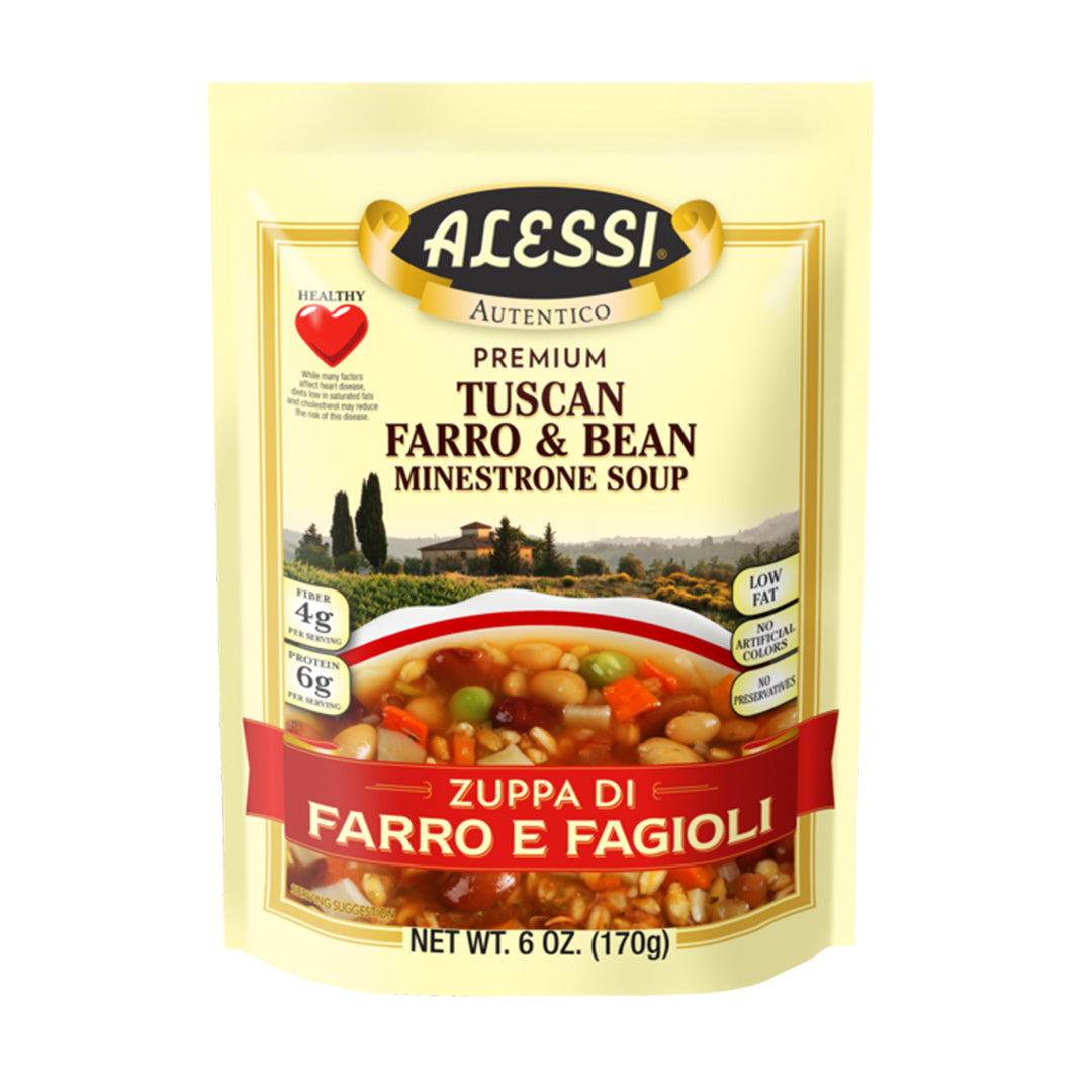 Tuscan Farro & Bean Minestrone Soup