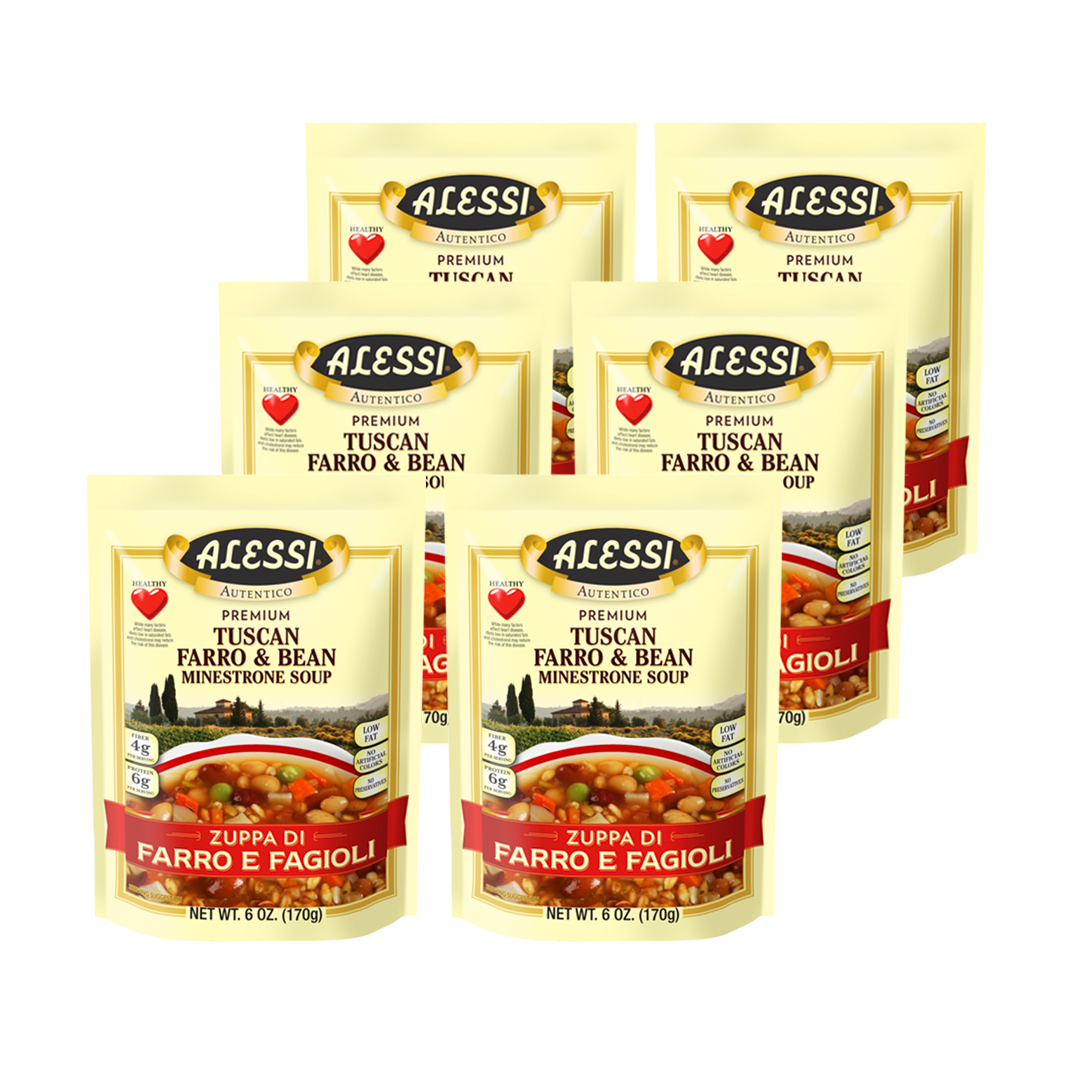 Tuscan Farro & Bean Minestrone Soup